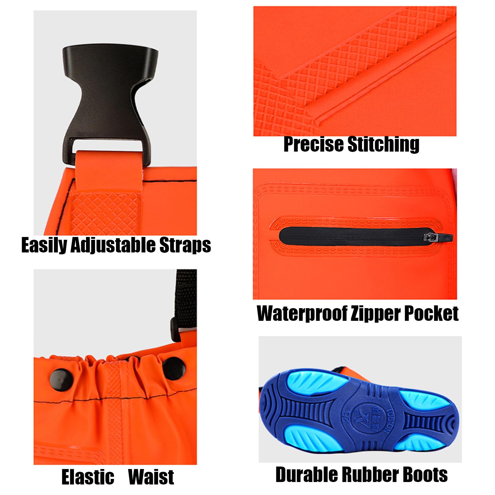 Pantaloni Bambini, Tuta da Acqua per Sabbia per Gioca A Tuta da Acqua da Lancio Scarpe da Pioggia da Pioggia One Catch The Sea Water Proof Pants con Stivali, Efficace Anti-Macchie