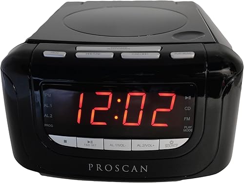 Sylvania Radio reloj despertador con reproductor de CD y carga por USB
