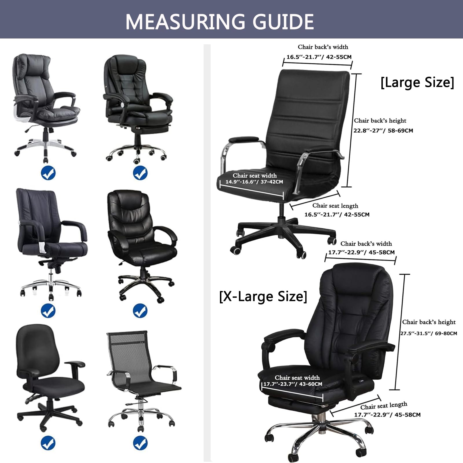 Coprisedia da ufficio in velluto, antiscivolo, elastico, per sedie da scrivania, elegante, bianco e marrone, extra large e facile da pulire
