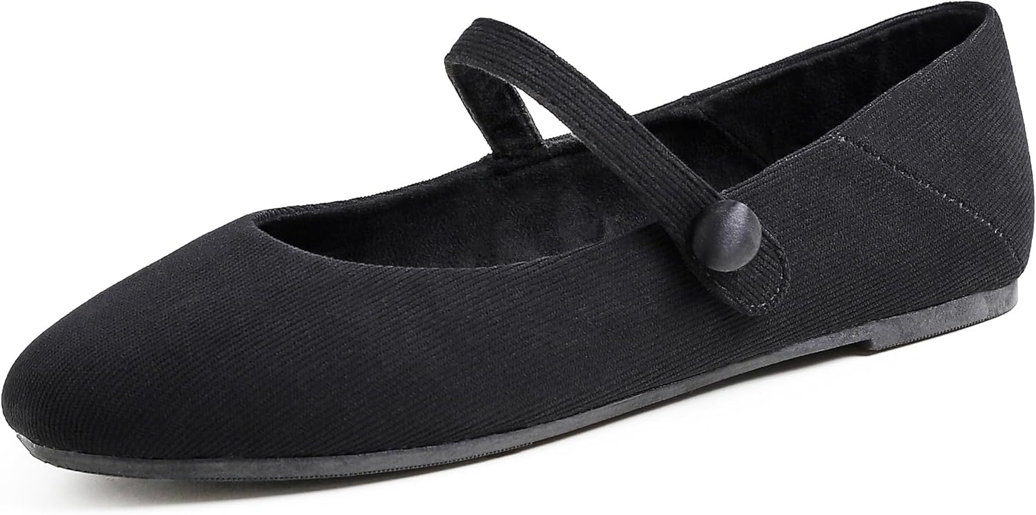 Maryjane Black Corduroy