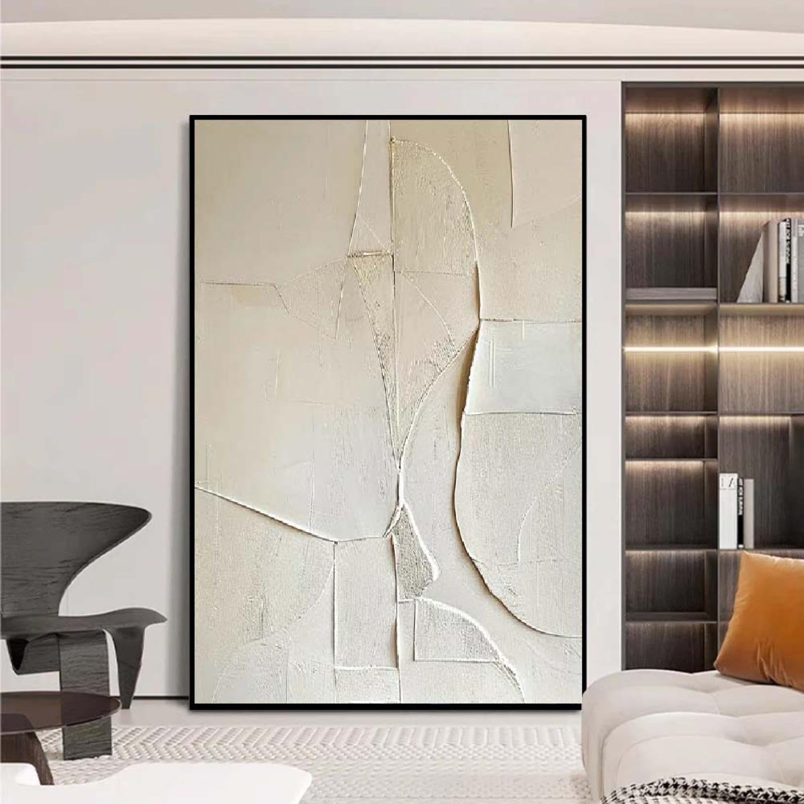 18meng Art Bilder Abstrakt 200x100 cm 1 Teilig Modern Minimalistische Textur Leinwandbilder Bild auf Leinwand Wandbild Kunstdruck Wanddeko Wohnzimmer Wanddekoration Pictures No Framed