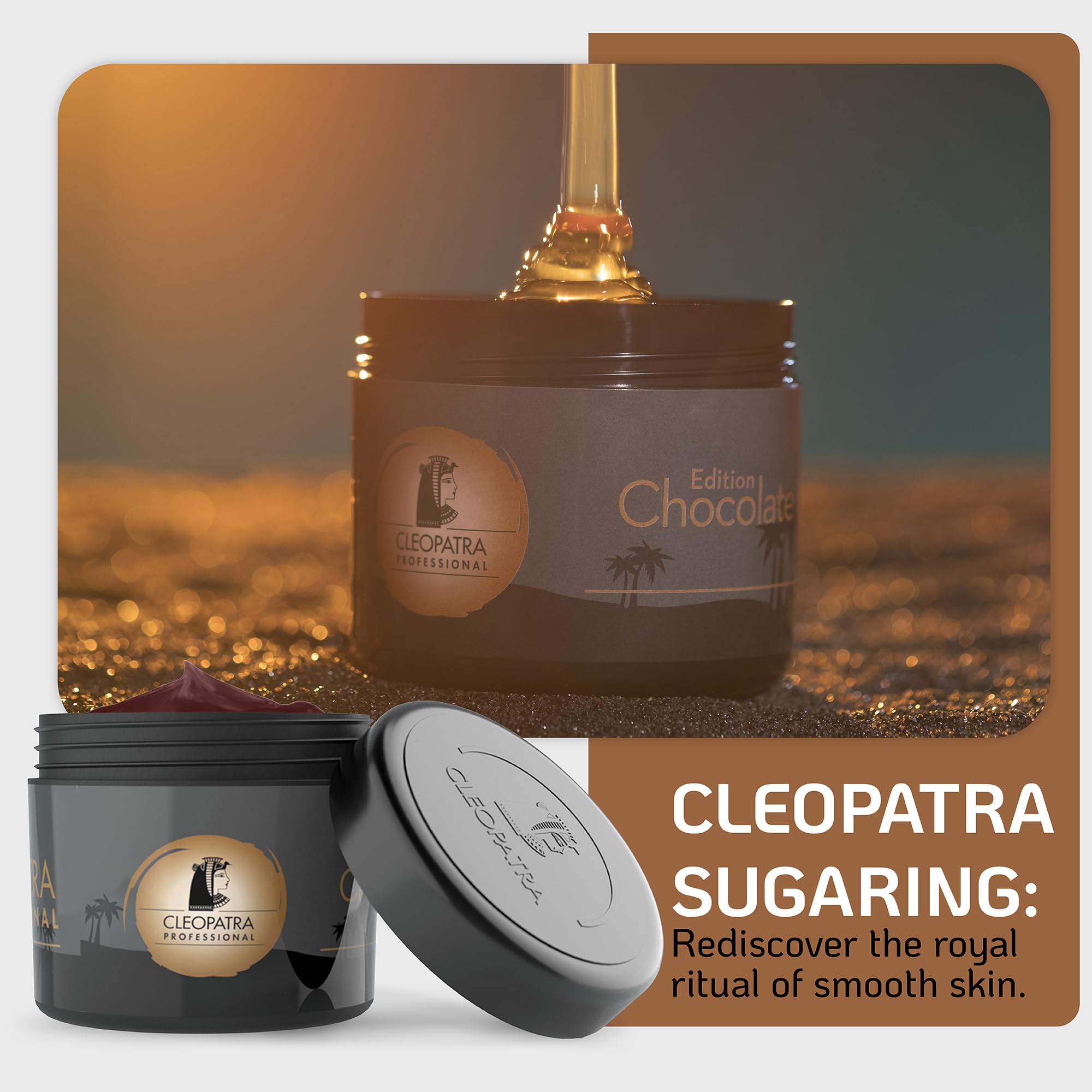 Cleopatra Strong-Epil Zuckerpaste zur Haarentfernung 700 g – Natürliche Sugaring-Paste mit Papain-Enzym und Schokoladenextrakt – Für Körper, Gesicht und Intimbereich – Für Frauen und Männer