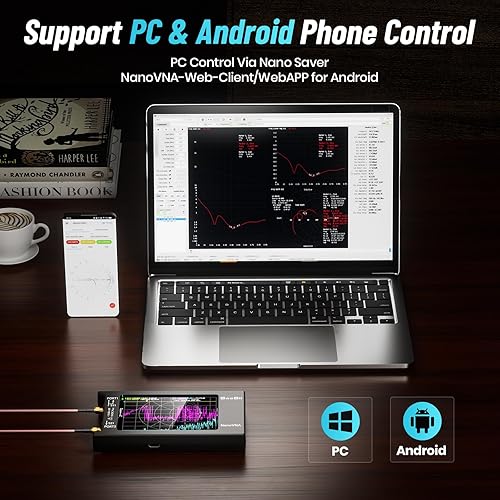 Miniatura 6 de Seesii - Kit analizador de red vectorial NanoVNA-H4, 10KHz-1.5GHz, HF, VHF y UHF, antena analizadora con medición de parámetros S, relación de