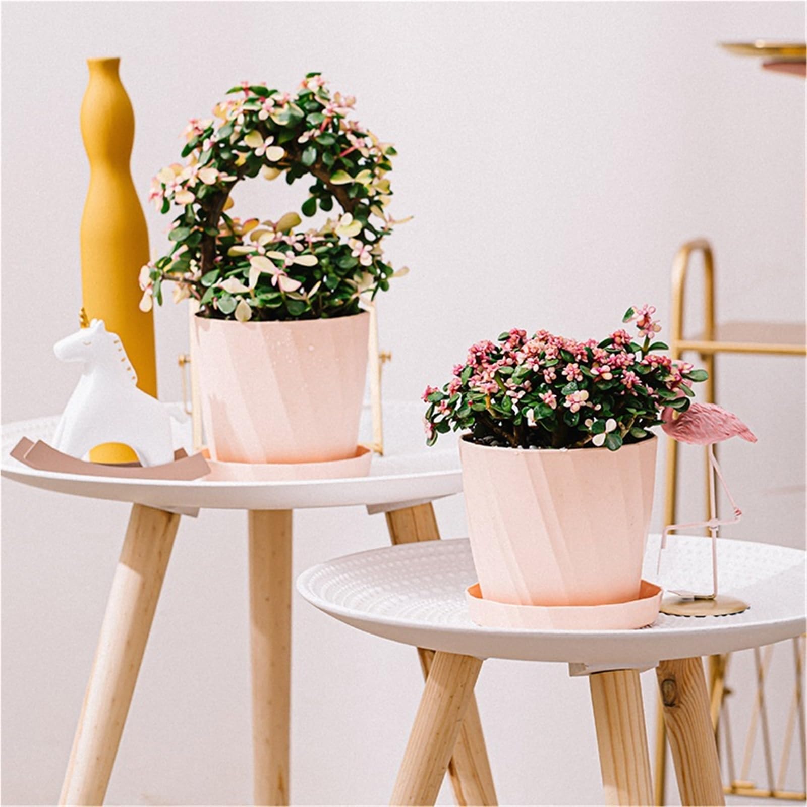 Pot de Fleur Radis Succulent et Vert, Simple Respirant, 1 pièce, for Le Balcon la Maison pour Graines et Semis(Blue,S 13.8cm)