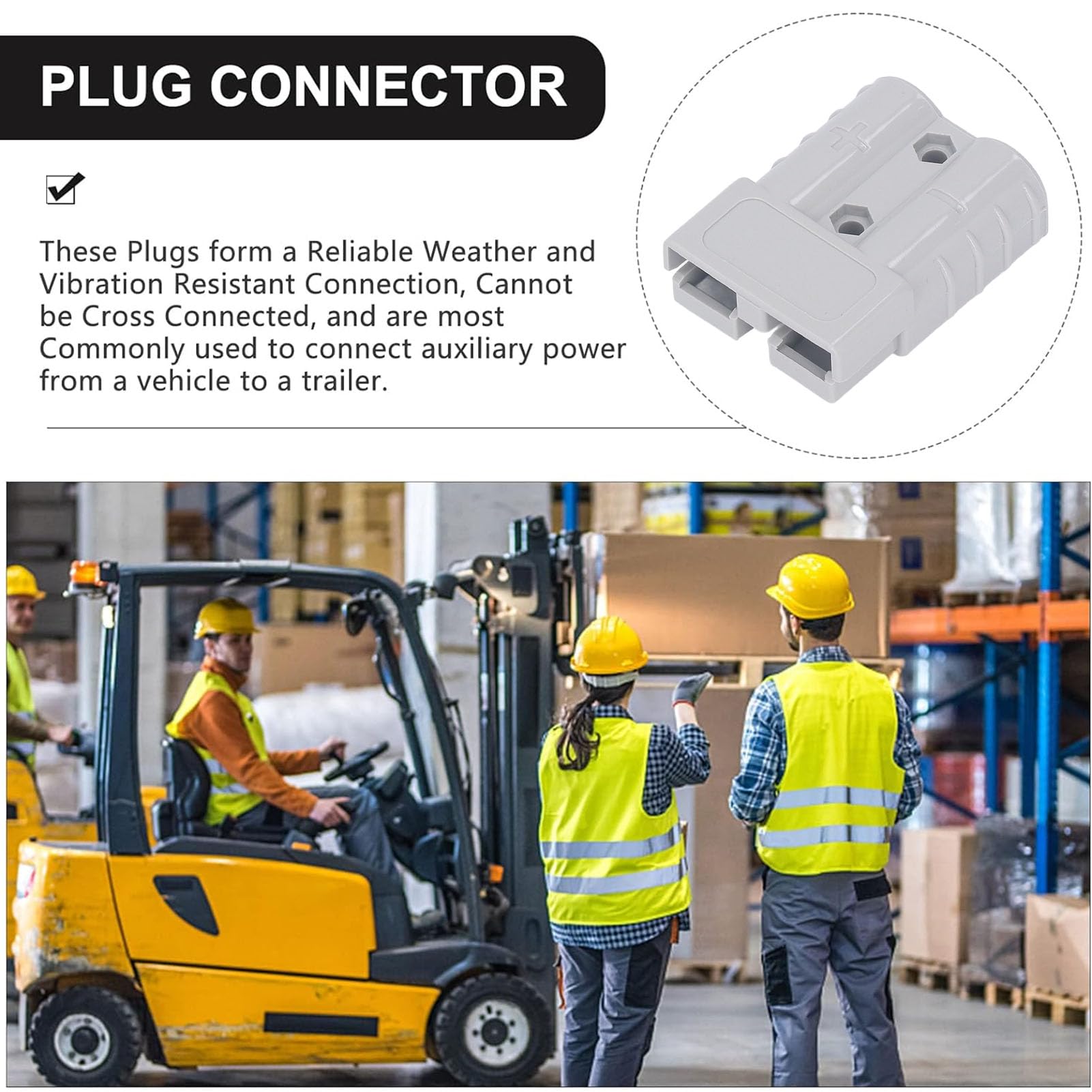 Generic 2 Set Battery Quick Connector Kit PC Shell Silver Plated Copper Terminal Battery Quick Connect Disconnect Plug 50A 600V, Generic340ptdfkmr