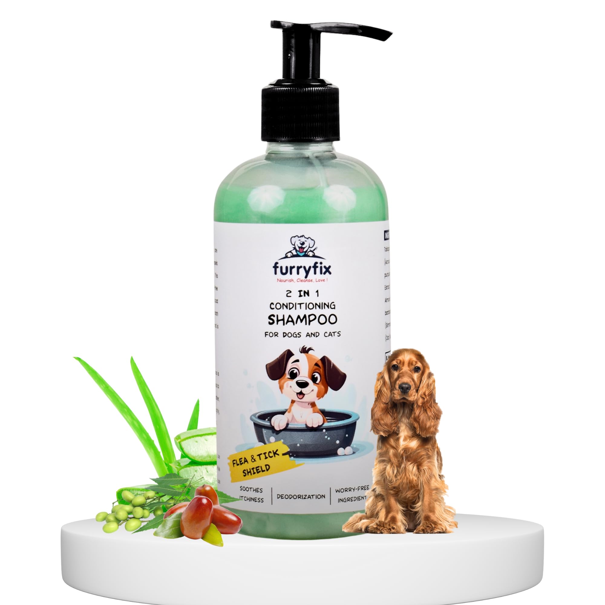Furryfix Anti Ticks and Fleas 2 in 1 Conditioning Shampoo for Dogs and Cats, 300ml, Anti-Fungal, Antibacterial, Antiseptic, pH Balanced & Cruelty Free Shampoo for All Types of Cats and Dog Shampoo (B0DHCMR85J) Amazon Price History, Amazon Price Tracker