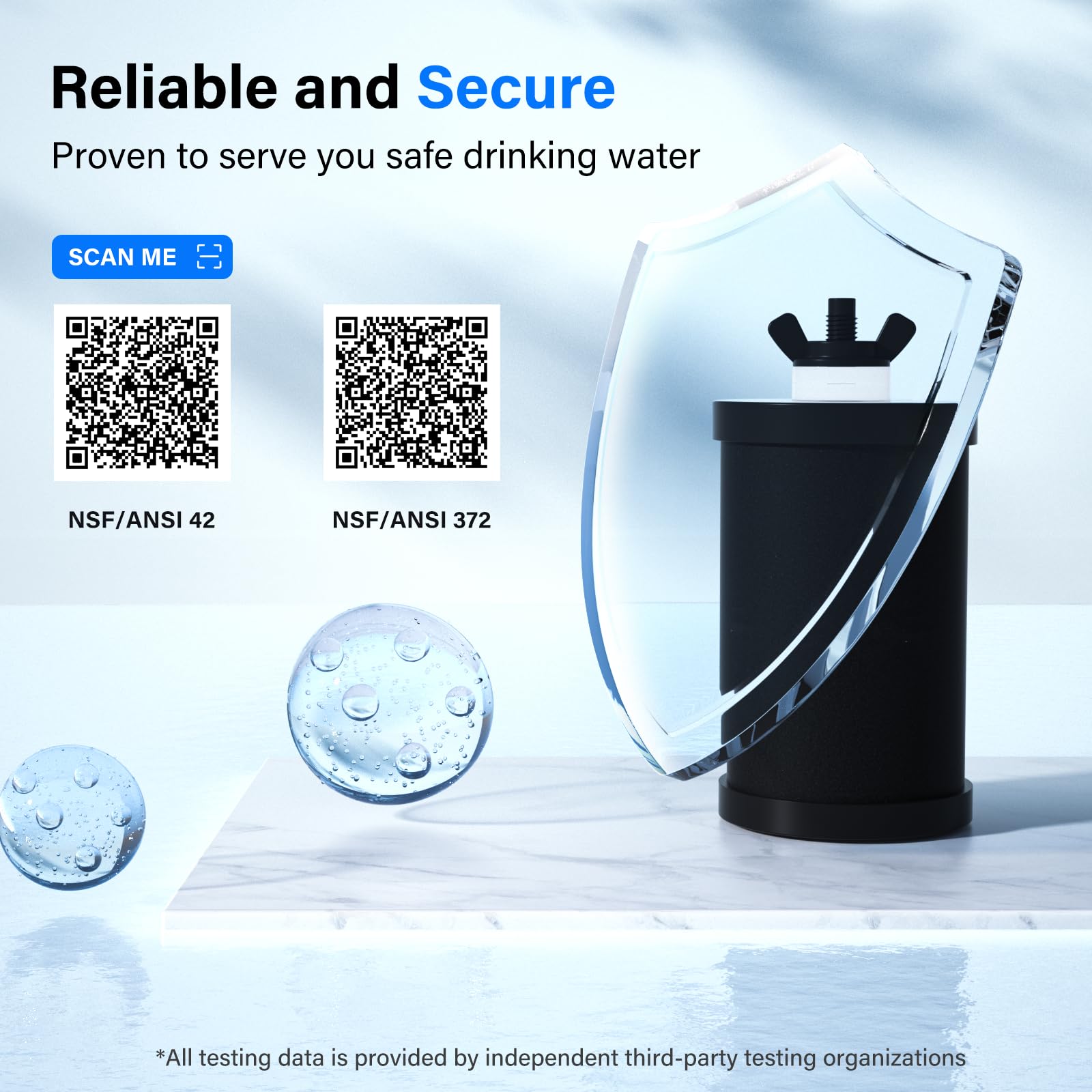 Ersatzfilter für Schwerkraft Wasserfiltersystem, 2 Stück | Black Carbon Aktivkohle, 0,01 μm Filtergenauigkeit, Wasserfilter Kartusche