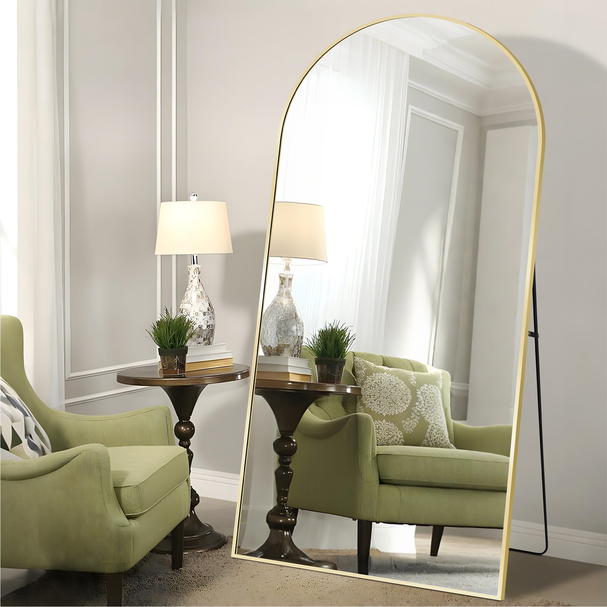 Amazon.com: MOUIND 72x36 Large Arched Full Length Mirror, Gold