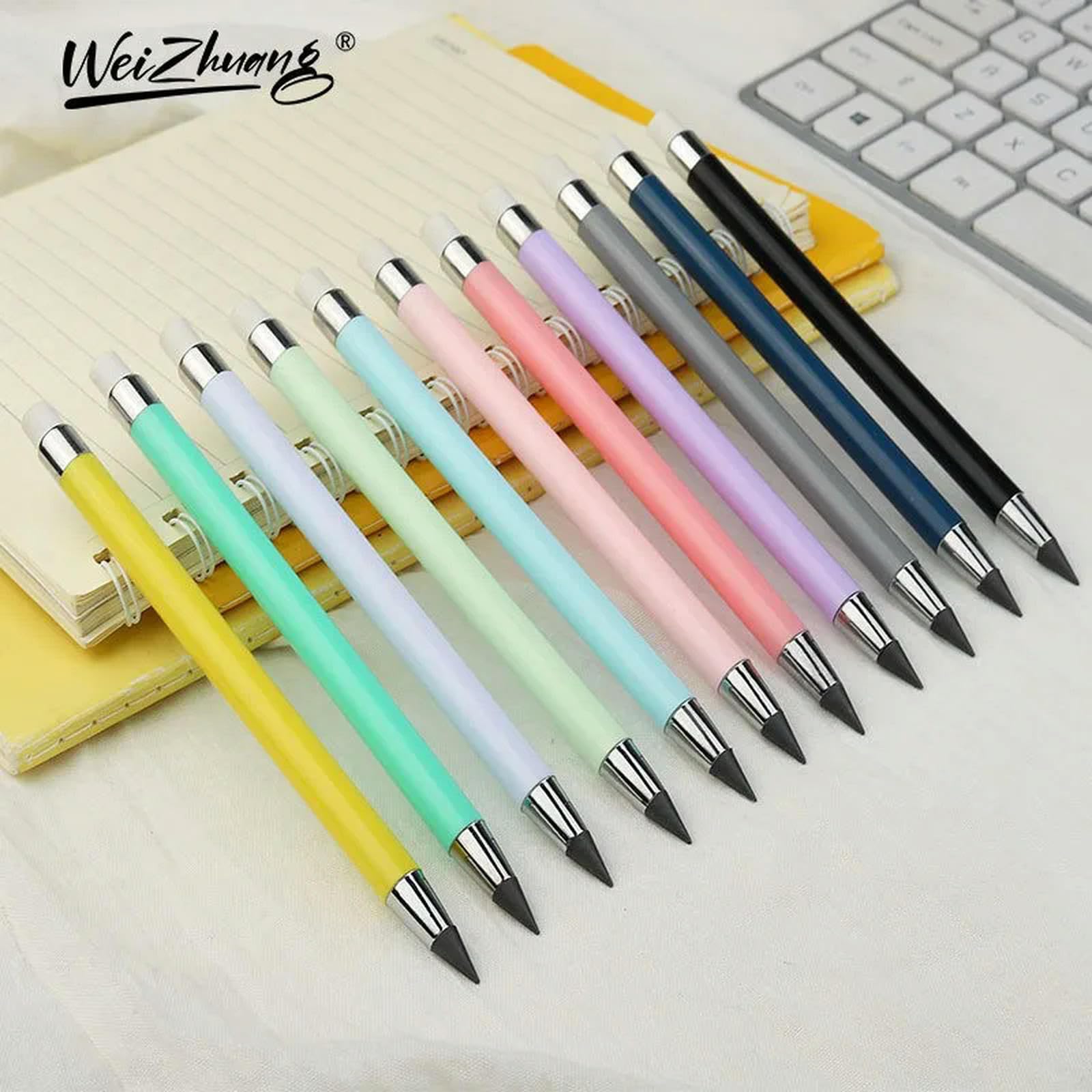 Ołówek do szkoły Opakowanie 12 ołówków Infinity bez temperowania i tuszu, wielokolorowe, artykuły papiernicze do szkoły artystycznej(1 PC Black)