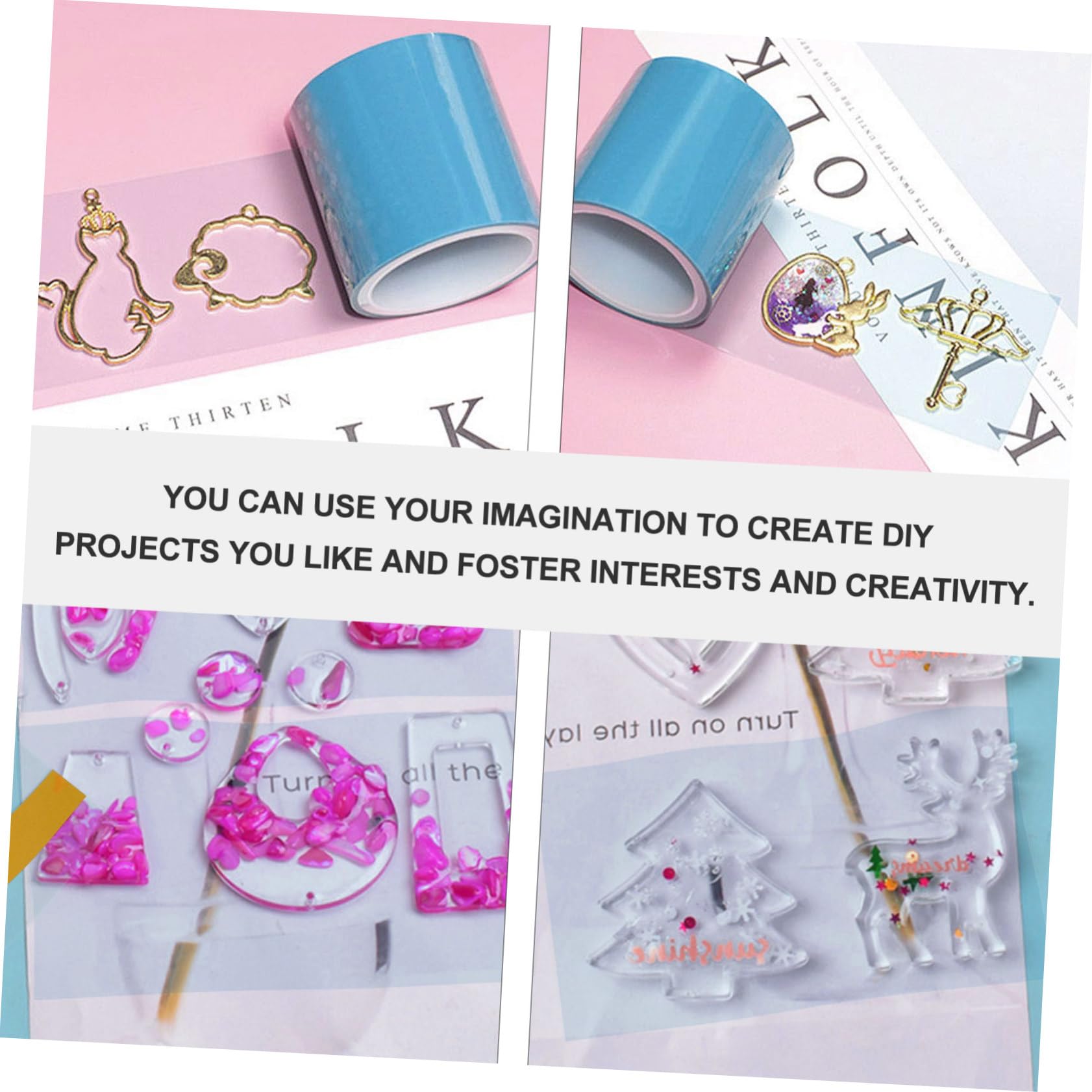 jojofuny 3 Set Nastro Adesivo Senza Traccia Per Creazioni Artigianali Blu Nastro Adesivo Pratico Per Diy E Realizzazione Pendenti Facile Da Rimuovere E Duraturo 4 Pezzi*3