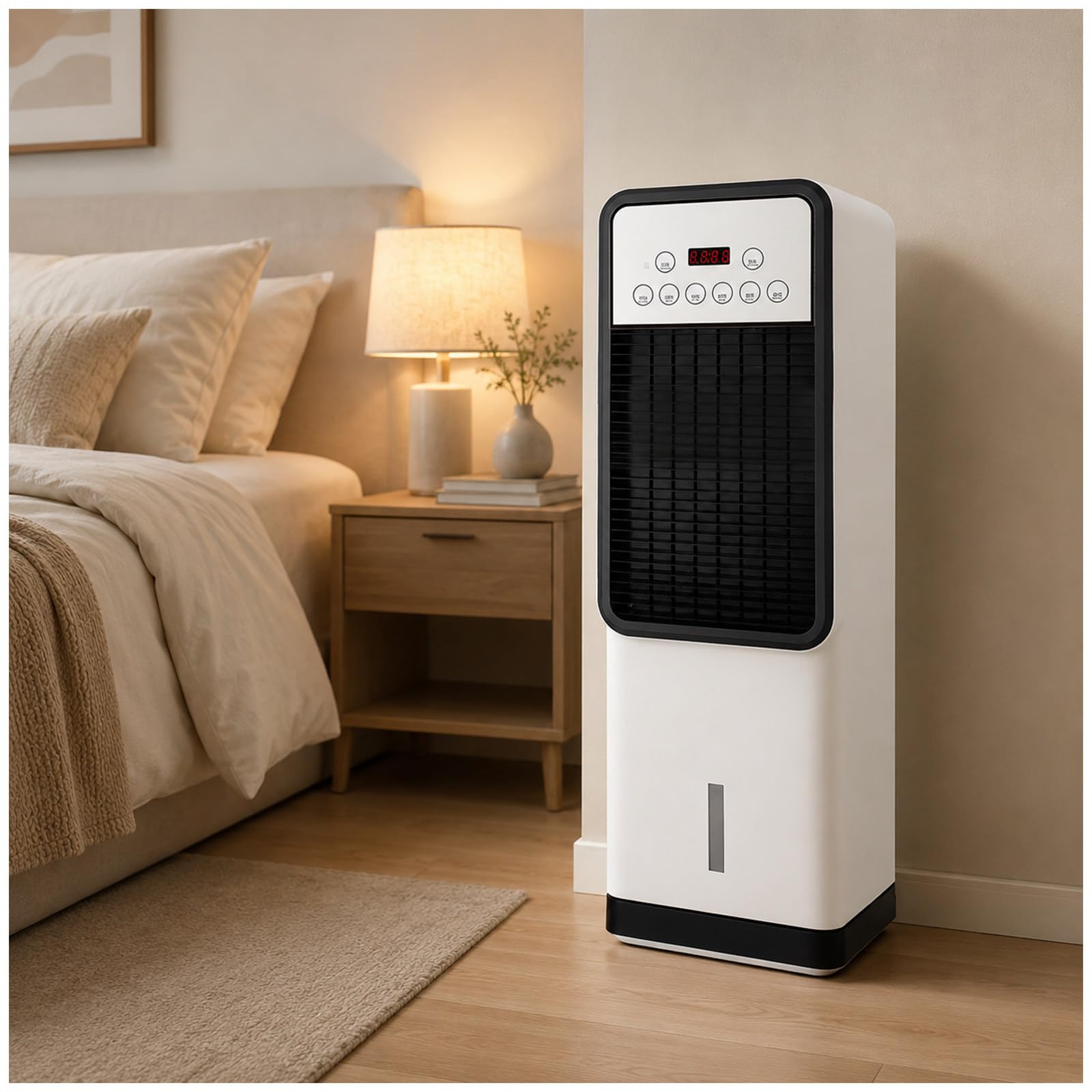 Aire Acondicionado Portátil, Solo Refrigeración, Enfriador De Aire Evaporativo Sin Tubo, Depósito De 2l, Mando a Distancia, 4 Modos, Temporizador De 8h, para Habitaciones De hasta 30 M²