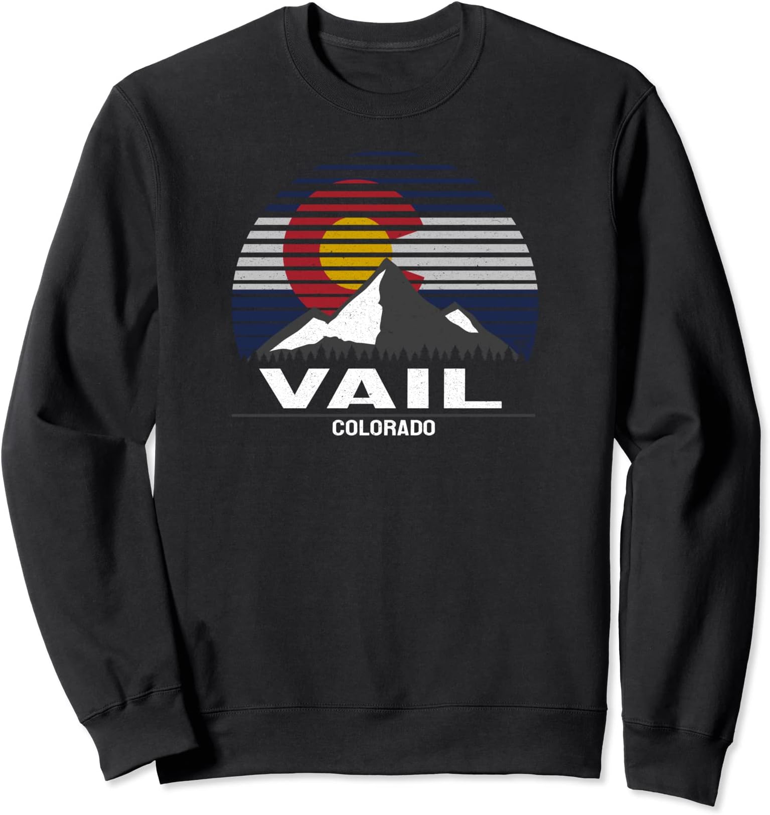 Vail Colorado Flag Mountain Sweatshirt