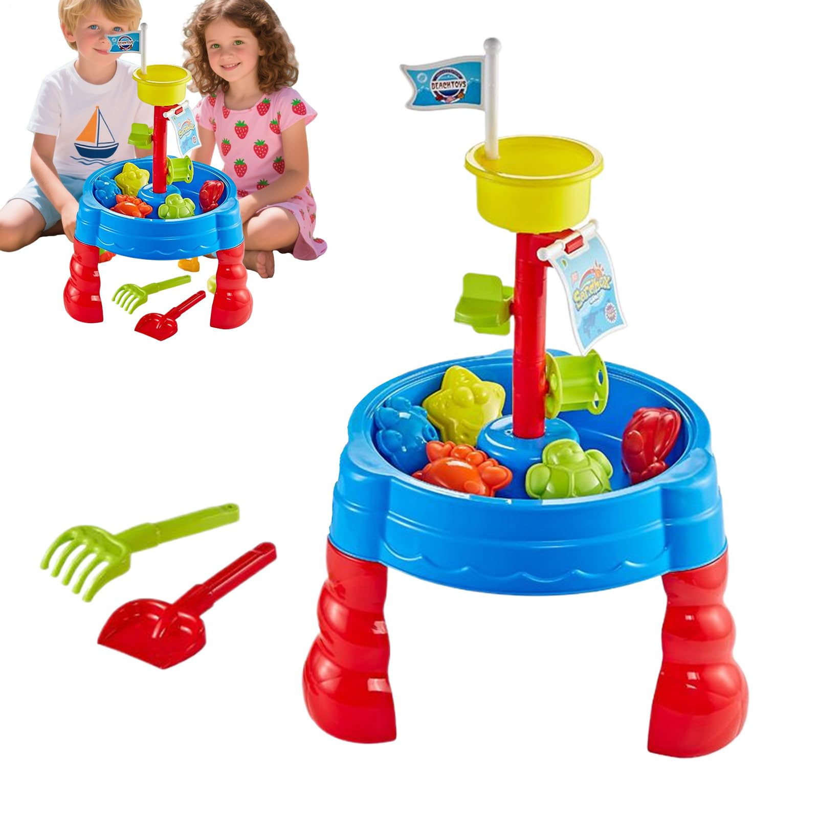 Tavolo Sabbia Sensoriale Tavolo | Giocattolo Attività Apprendimento Esterno per Bambini da Giardino Spiaggia Cortile Prato