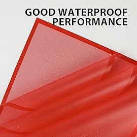 FUHITIM 20 Sheets Flower Wrapping Paper - Waterproof Floral Bouquet Packaging Paper for DIY CraftsFlorist Supplies Packaging Paper for Wedding Birthday Gift (Translucent Red)