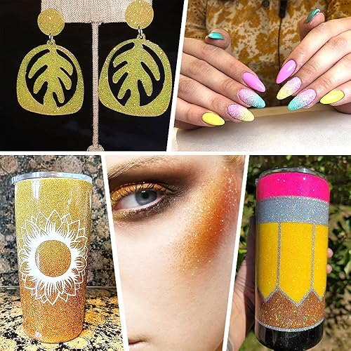 Miniatura 7 de Purpurina fina holográfica, 5.29 oz, multiusos, extra fina, para manualidades de resina, arte de uñas corporales, ojos y rostros, purpurina