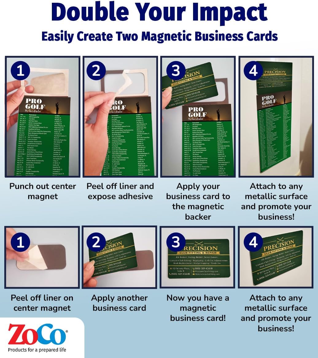 2026 Pro Golf Tour Schedules Calendar Magnet - 100 Pack - Peel & Stick Business Card - Refrigerator Magnet - Promotional Item for Small Business & Real Estate Agents