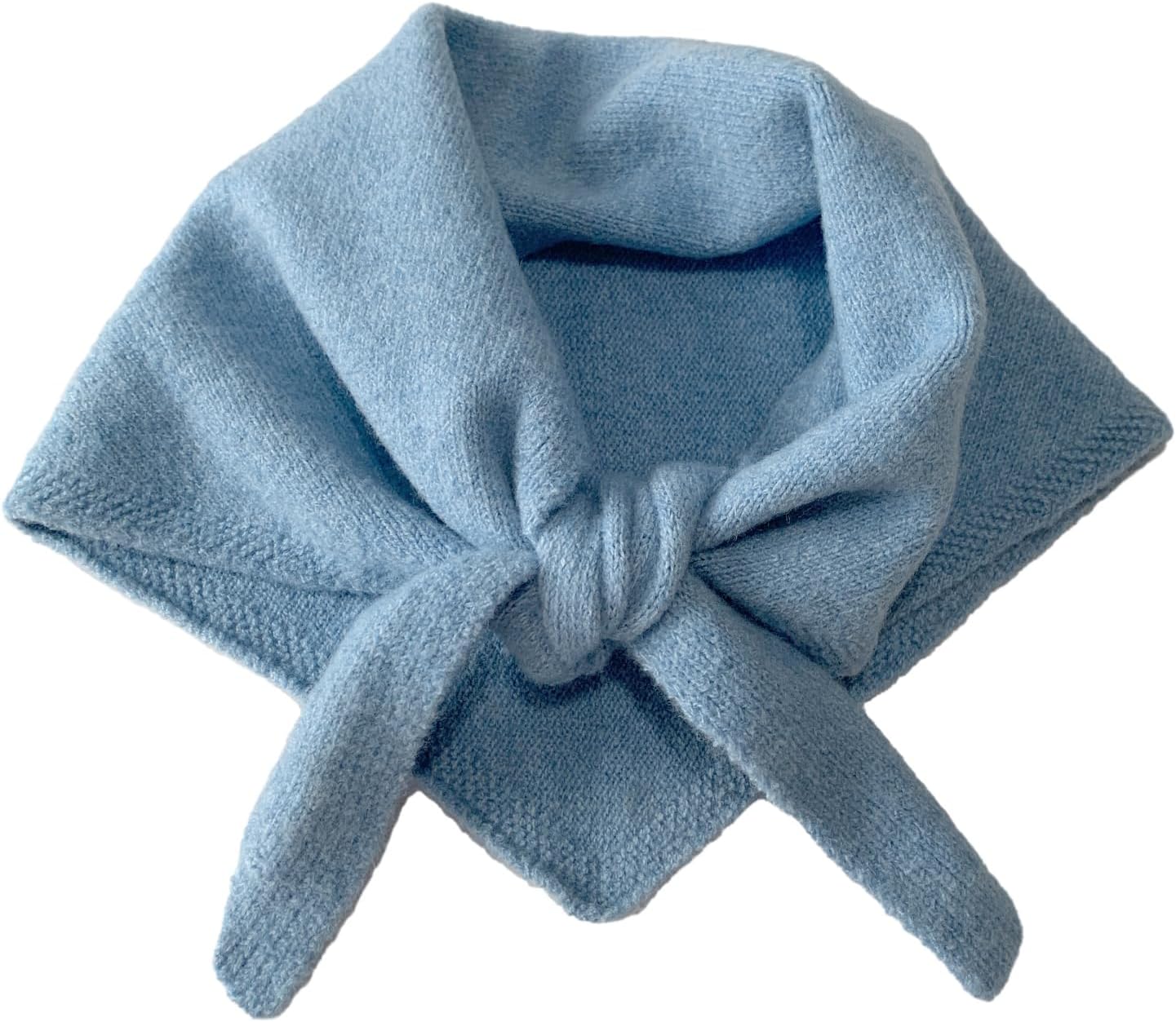 Triangle Scarf for Women Knitted Wool Headscarf Cashmere Feel Y2K Downtown Girl Aesthetic Streetwear Accessories - Image 8