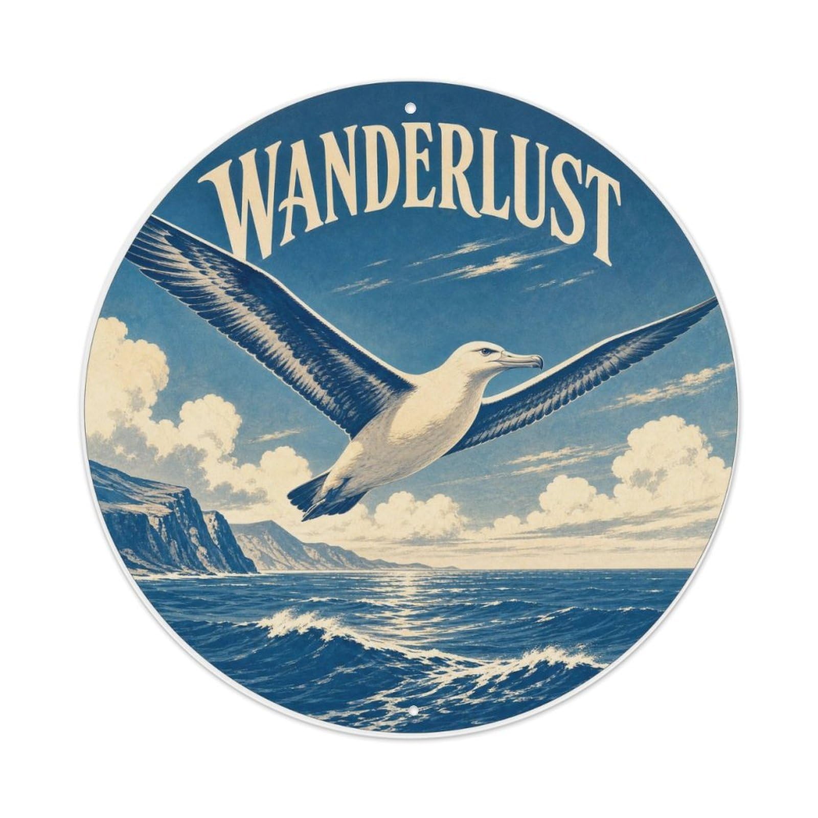 Quirky Albatross Seabird Wildlife Wanderlust Vintage Metal Tin Sign