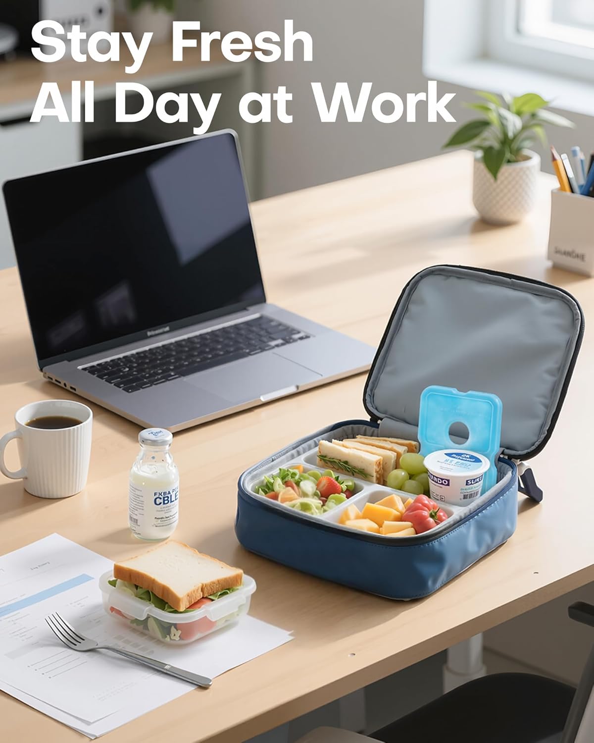 HOTOR Reusable Ice Packs for Cooler & Lunch Boxes – Slim, BPA-Free, Leakproof Gel Packs for Lunch Bag, Cooler Backpack & Travel Food Storage (4 Packs) - Image 7