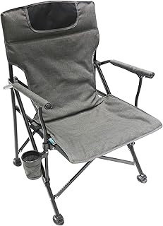 Homecall - Silla de camping plegable acolchada (gris)