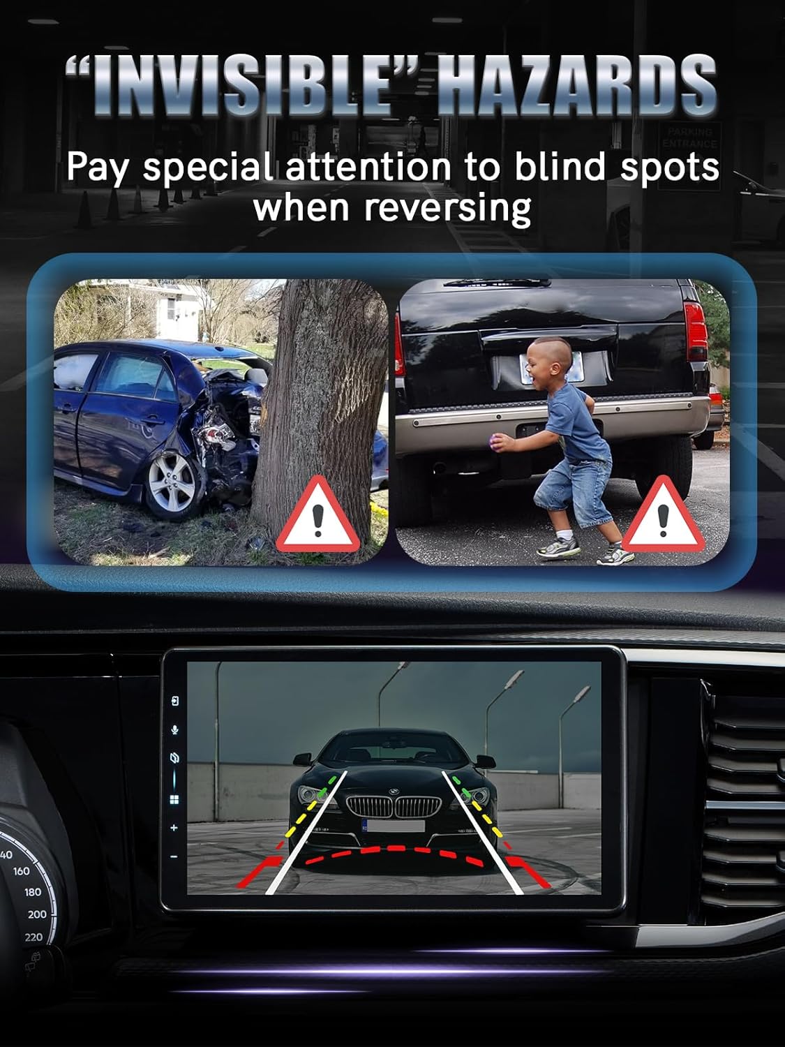 Redmaple Car Backup Camera, AHD 1080P Metal Wide Angle, 170° Field of View, Night Vision, IP69 Waterproof Reverse Camera for Vehicle SUV RV with Surface Mount Installation