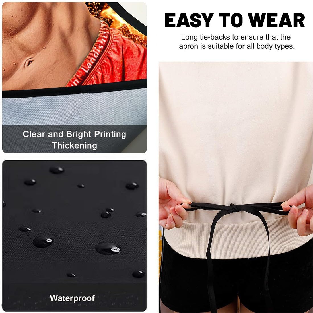Tablier BBQ pour homme, nouveauté de cuisine, tablier sexy, amusant, pour homme, cadeau pour fête, cosplay, grille, cadeau de Saint-Valentin