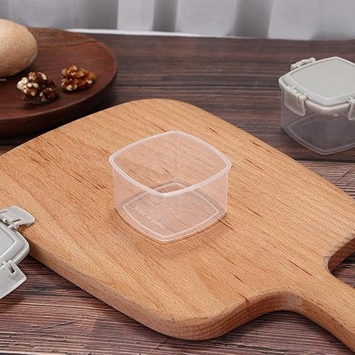 Miniatura 6 de 4 piezas Mini Jam Squeeze Bottle Jar Salsa Condimento Caja con tapa, Botella Exprimible Portátil PP Cocina Fácil Limpieza Contenedor de