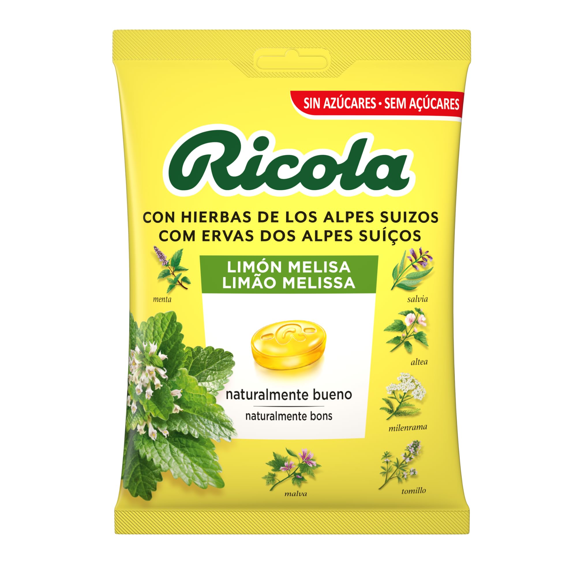 Ricola Caramelos Duros Sin Azúcar Limón Melisa 70g