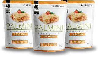 Palmini Lasagna Sheets: Low-Carb Hearts of Palm Pasta | Keto, Gluten-Free, Vegan, Non-GMO | Shark Tank Featured (12oz Pack of 3)