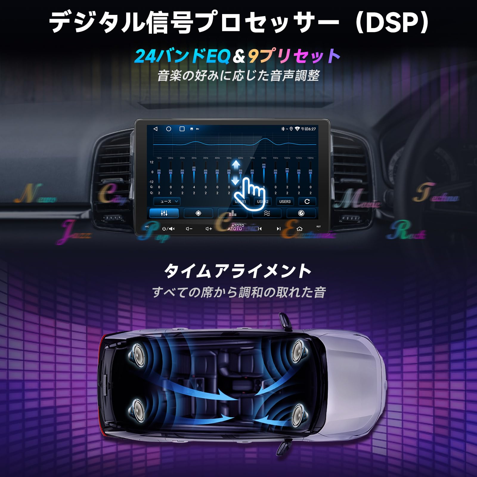 Amazon.co.jp: [9インチ] ATOTOZONE A5L Androidカーナビ 2DIN 