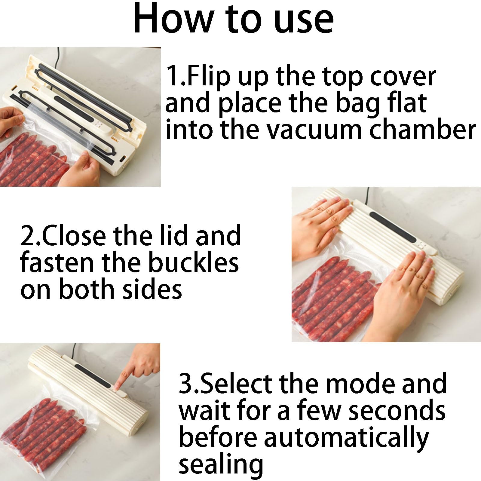 Selladora al vacío portátil y compacta, ideal for la cocina del hogar(Wei)