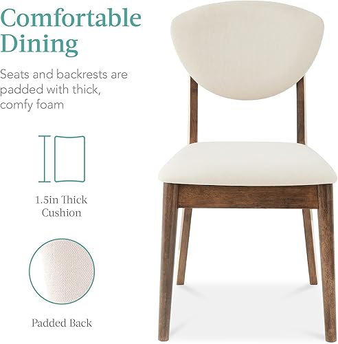 Miniatura 3 de Best Choice Products Juego de comedor de 5 piezas juego de mesa y sillas compacto moderno de mediados de siglo para el hogar apartamento con 4