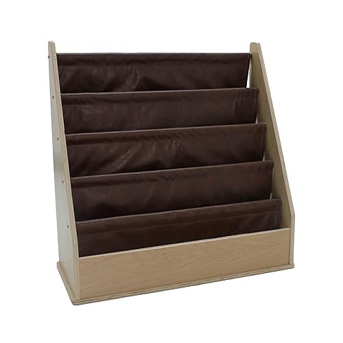 Miniatura 55 de Factory Direct Partners 13132-NT - Soporte de exhibición para libros de abedul, 5 estantes para libros y revistas infantiles para dormitorio, sala