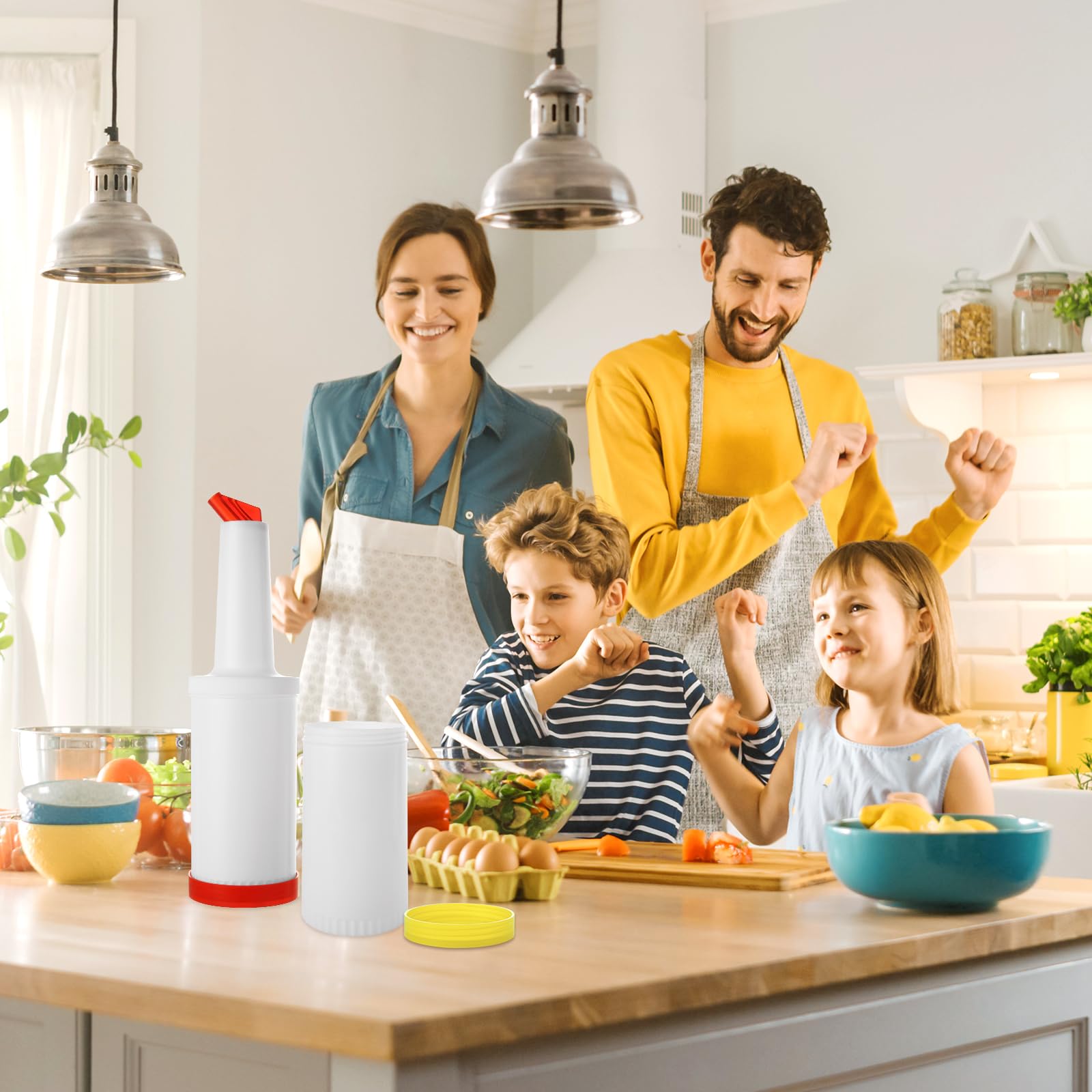 Confezione da 6 bottiglie di succo di frutta e liquori, contenitori colorati per succo di frutta, bottiglie di plastica per succo di liquore, dispenser di succo di plastica per casa, feste, bar,