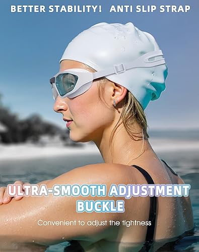 Miniatura 5 de Greatever Sleek Swim Goggles Unisex-Adult, UV400 Protection Swimming Goggles, HD Wide View Goggles, Anti Fog No Leakage