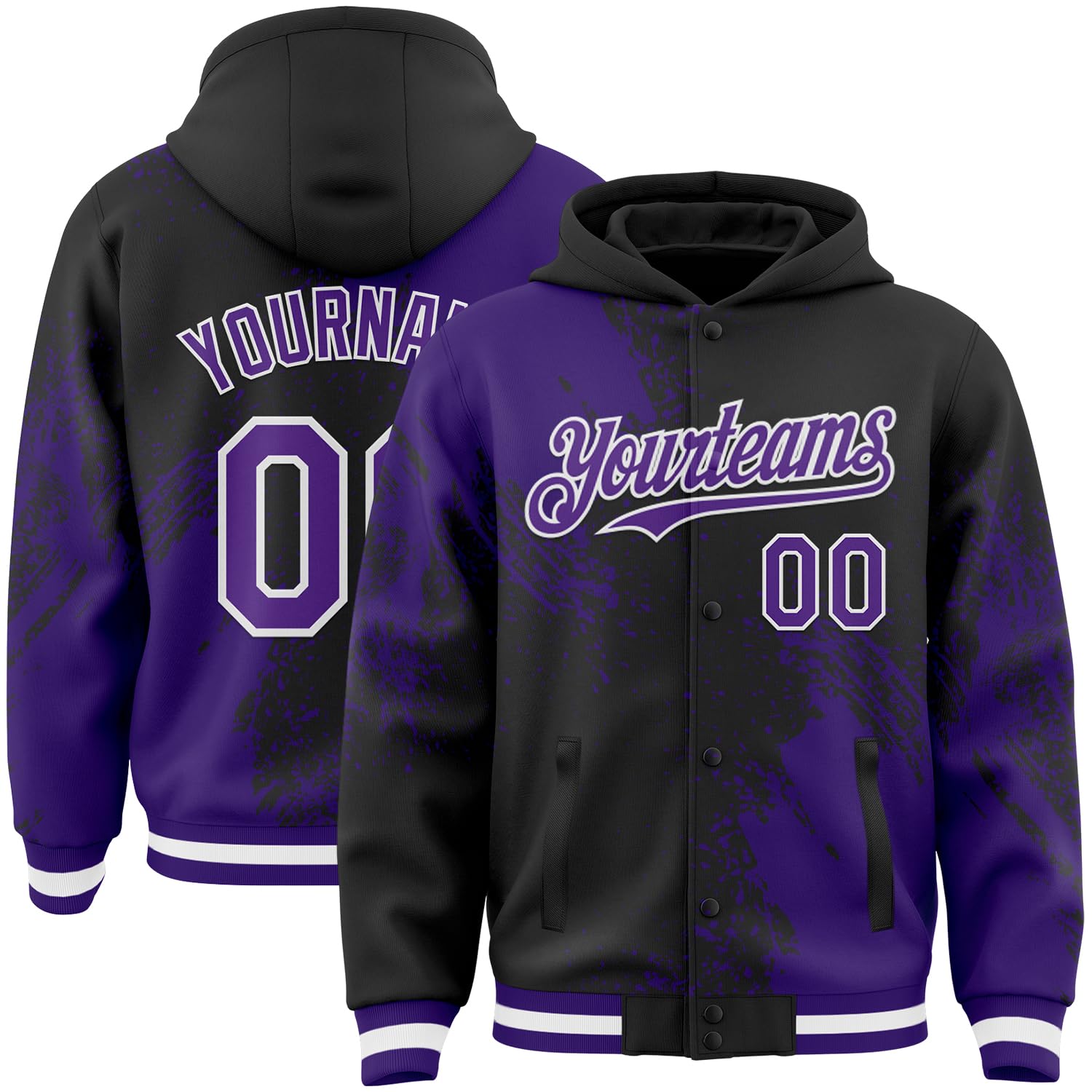 Custom Baseball Team Hooded Jacket Personalized Novelty Varsity Jackets Bomber Jerseys for Men Women Boys Girls