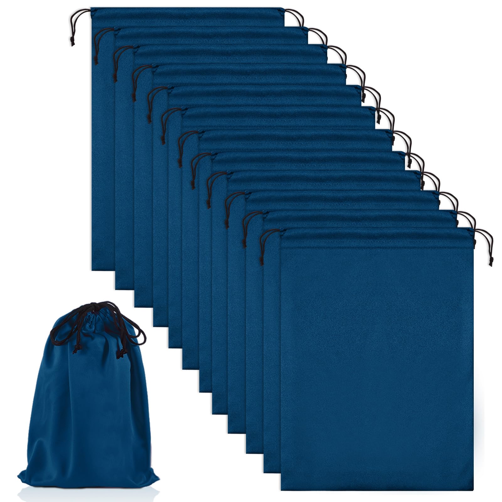 Weewooday 12 Pcs Satin Adult Toy Bags with Drawstring Silk Adult Game Toy Storage Multi Purpose Foldable Pouch Lightweight Gift Organizer for Women