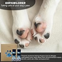 Vista 3 de EXPAWLORER Calcetines antideslizantes para perros para evitar que lamen las patas, zapatos para perros para pavimento caliente, botines para perros