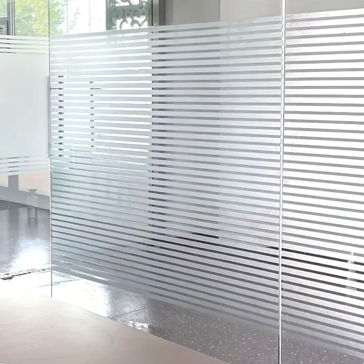 Film Fenêtre Givré Non Adhésif - 200x30cm, Occultant, Protection UV, Pour Salle De Bain, Bureau, Confidentialité