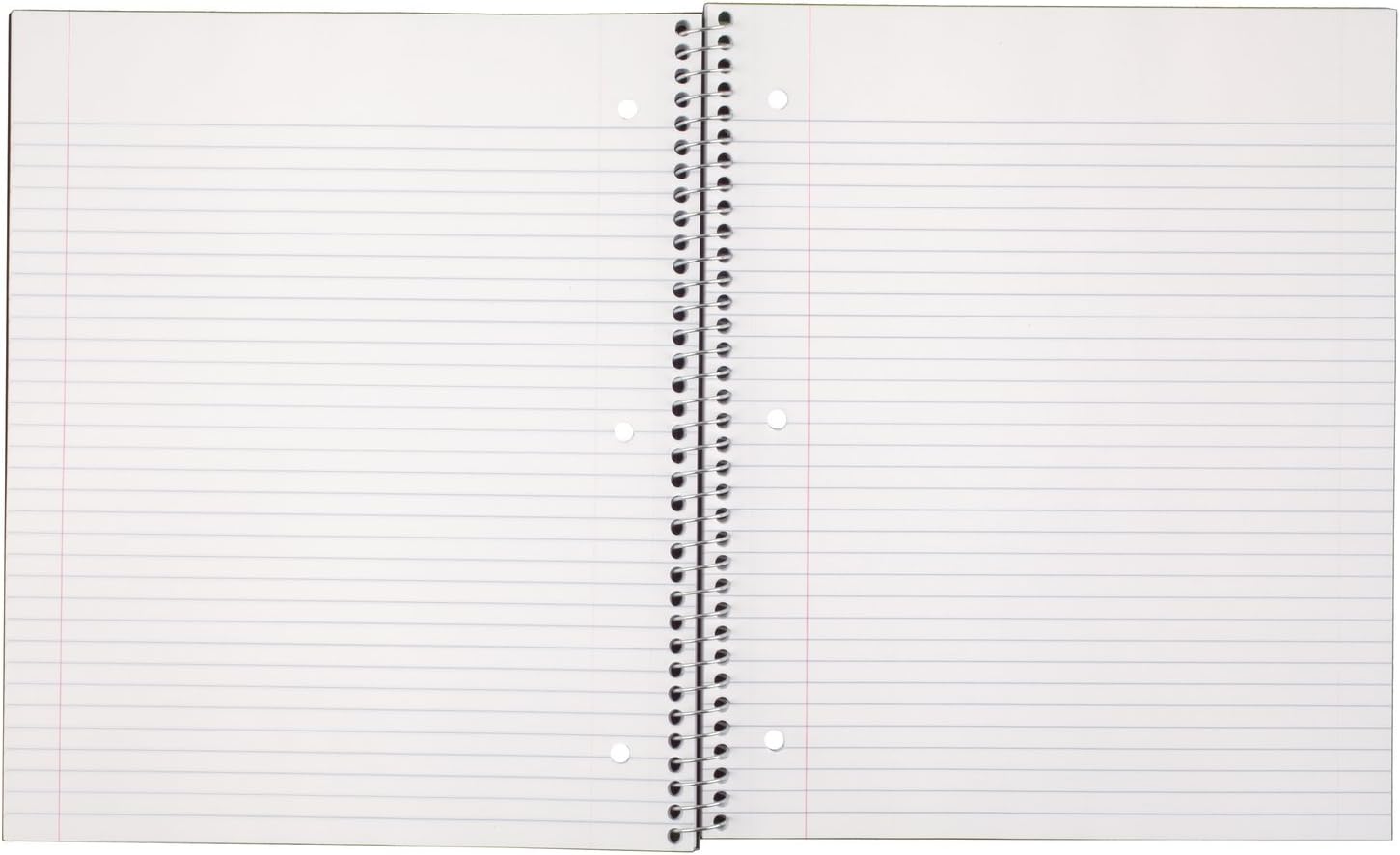 Five Star Spiral Notebook, 1 Subject, College Ruled Paper, 100 Sheets, 11" x 8-1/2", Sports, Baseball (08665CM8)