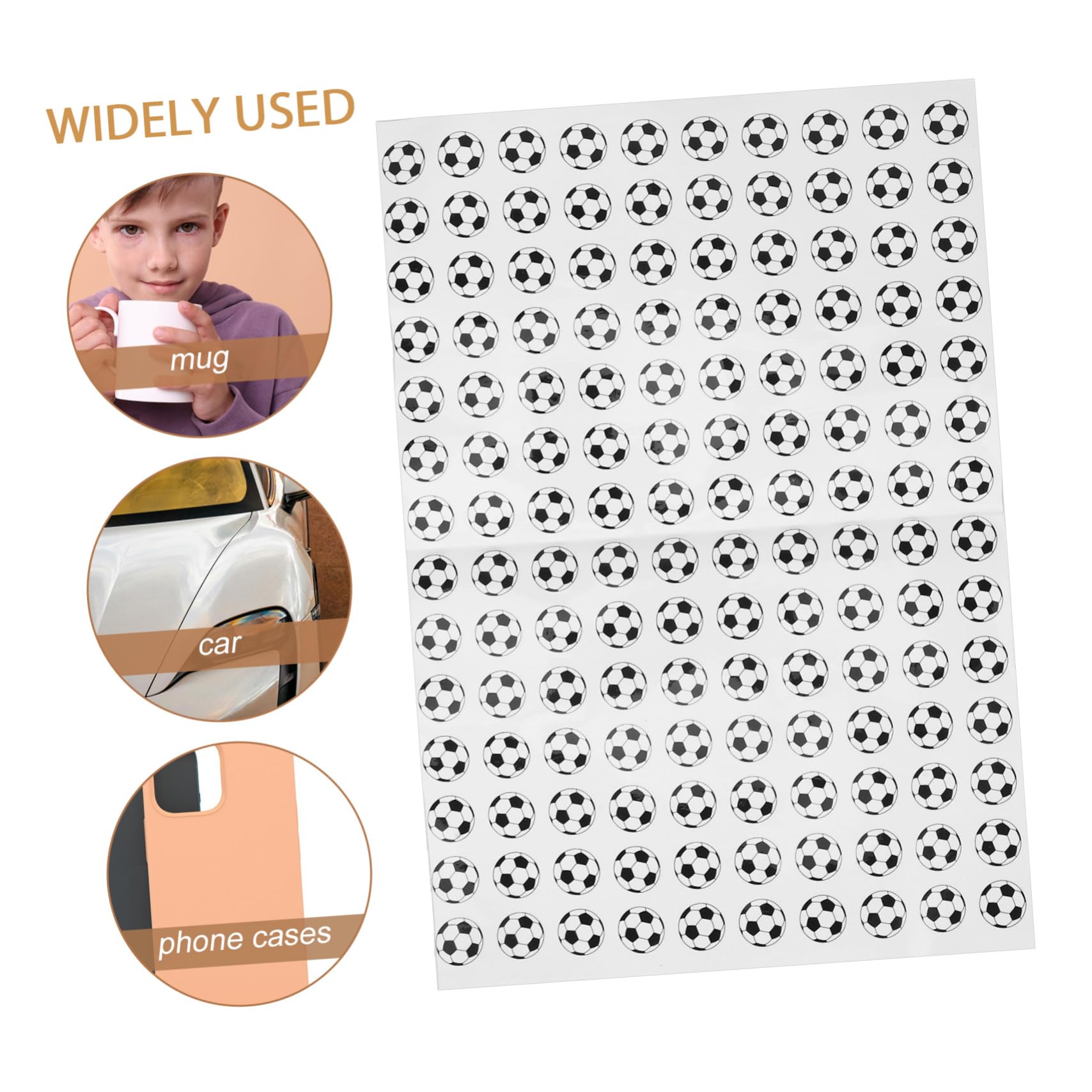 TOYANDONA 1400pezzi Adesivi Calcio Stickers Rotondi Per Decorazioni Sportive Adatti Per Diari Valigie e Scrapbook Resistente e Facile Da Applicare