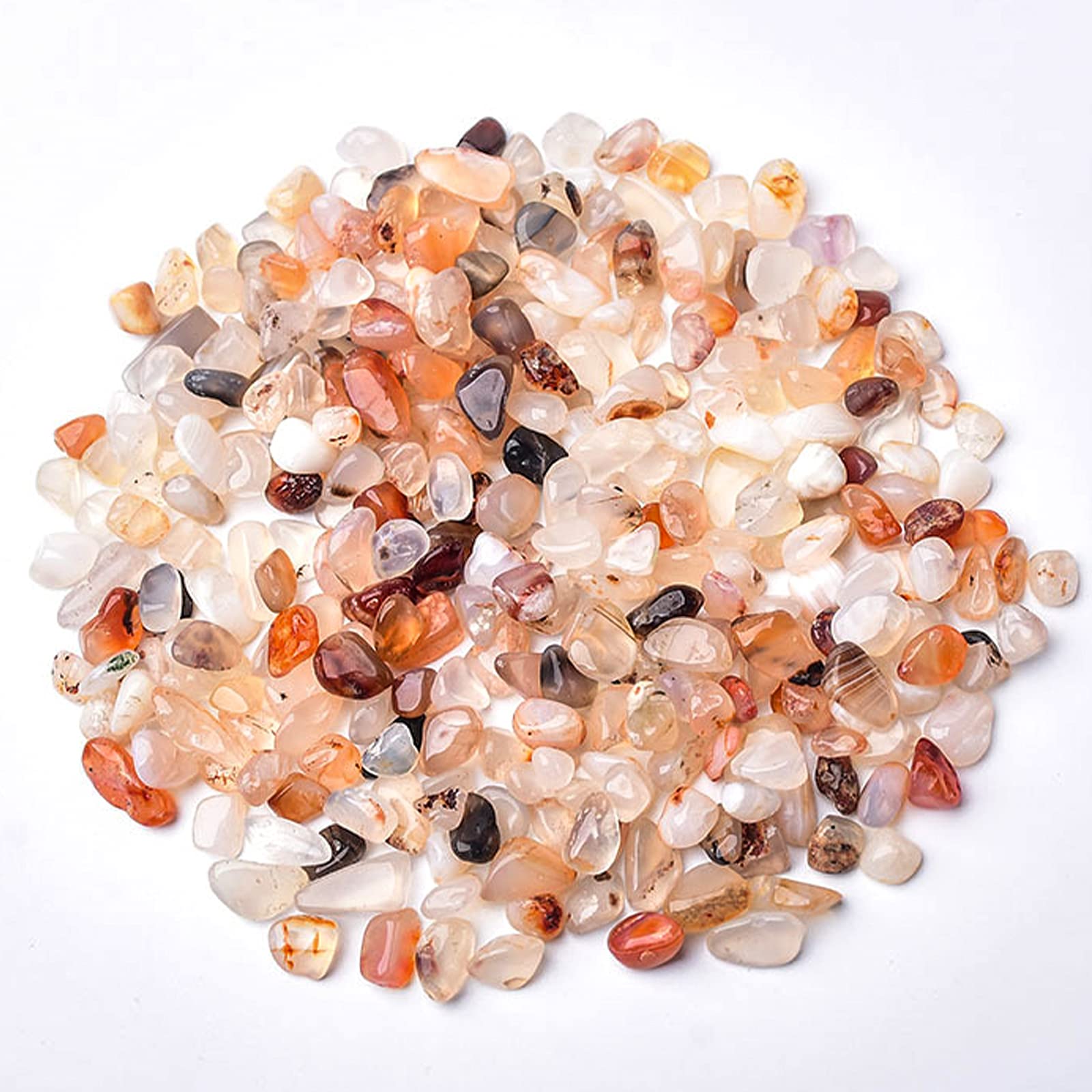 Natural Crystal Pebbles Rocks Stones Gravel- Decorative Ornamental Stones, Bonsai Rocks for Succulents Plants, Vase Fillers, Aquarium, Fish Tank, Terrarium, Fairy Gardening Decorative 2.2Lb, 7-9mm