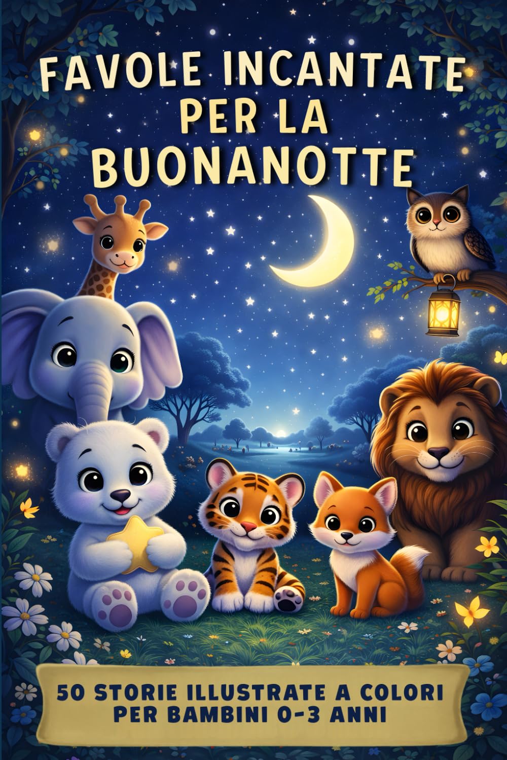 Favole Incantate per la Buonanotte: "50 Storie Illustrate a Colori per Bambini 0-3 Anni, Avventure di Animali e Morali Educative per Sogni Sereni"