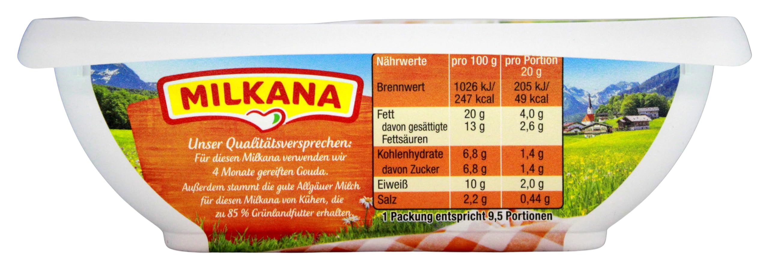 Milkana mit Gouda Schmelzkäse, 8er Pack (8 x 190g)