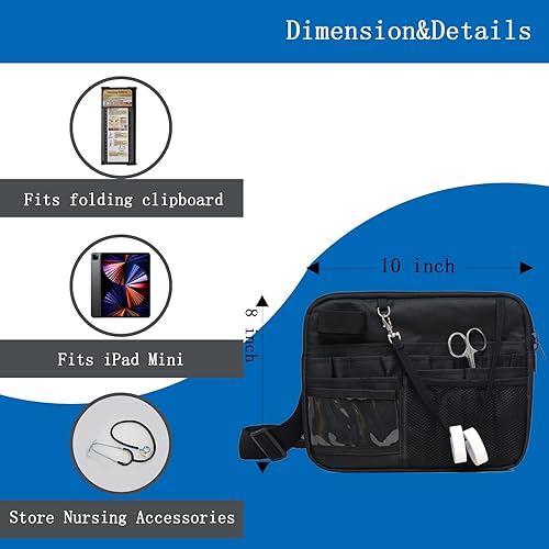 Miniatura 4 de Riñonera para enfermera, cangurera de enfermería para enfermeras, cangurera médica, bolsa organizadora, para enfermera, RN, CNA, NP, PA, EMT,