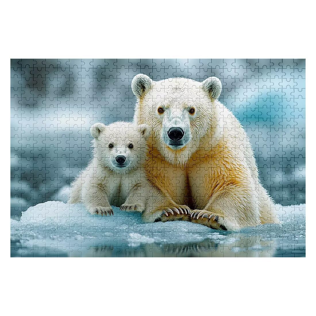 Puzzle 1000 sztuk zwierząt DIY Puzzle dla dorosłych 75 x 50 cm niedźwiedź opakowanie wysokiej jakości z dodatkowymi zabawnymi wyzwaniami, kreatywna rozrywka klasyczne zabawne wyzwania dla kobiet