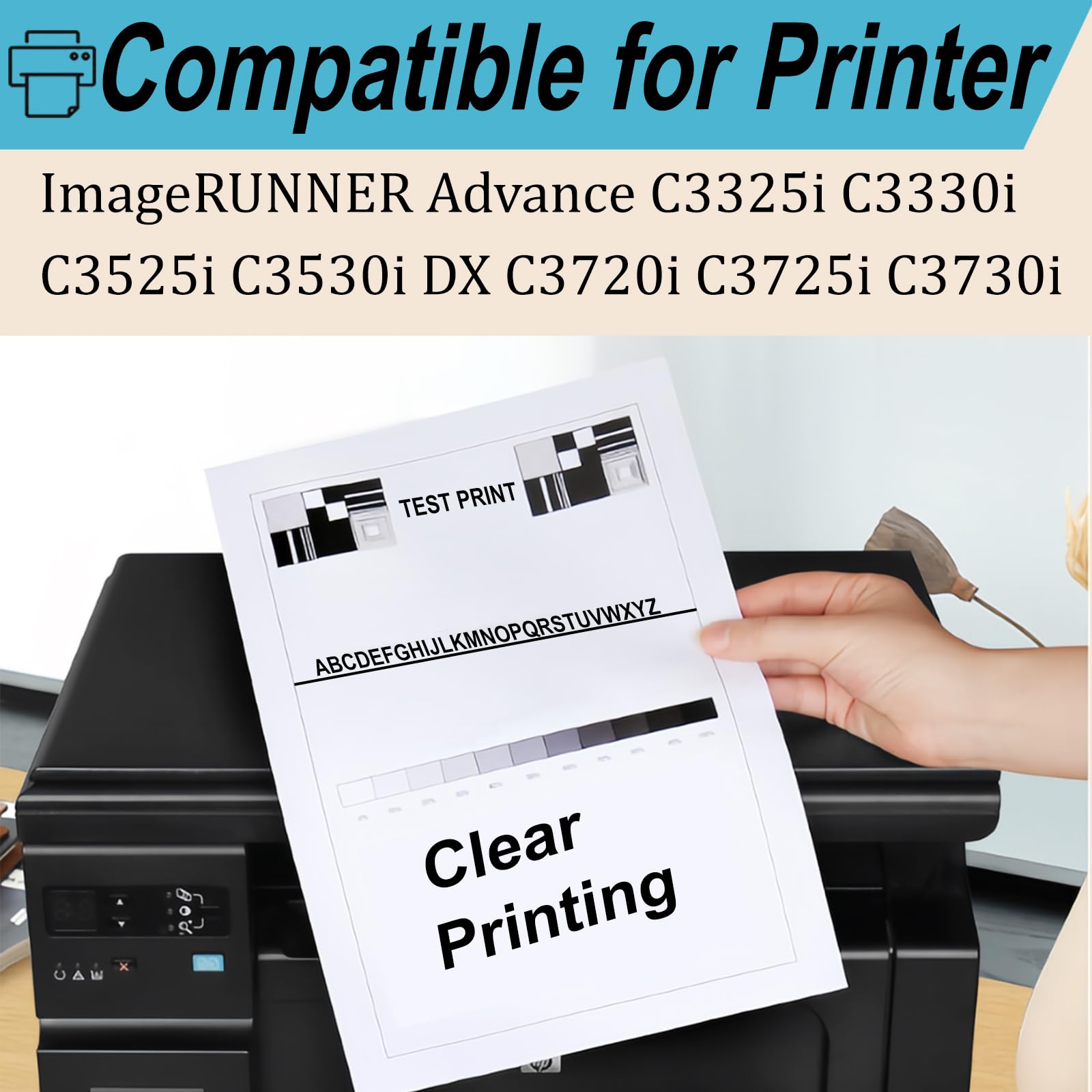 GPR-53 Developer Unit Compatible for Canon ImageRUNNER Advance C3325i C3330i C3525i C3530i DX C3720i C3725i C3730i Printers, High Yield 150000 Pages, Print More Pages (4 Pack Black)