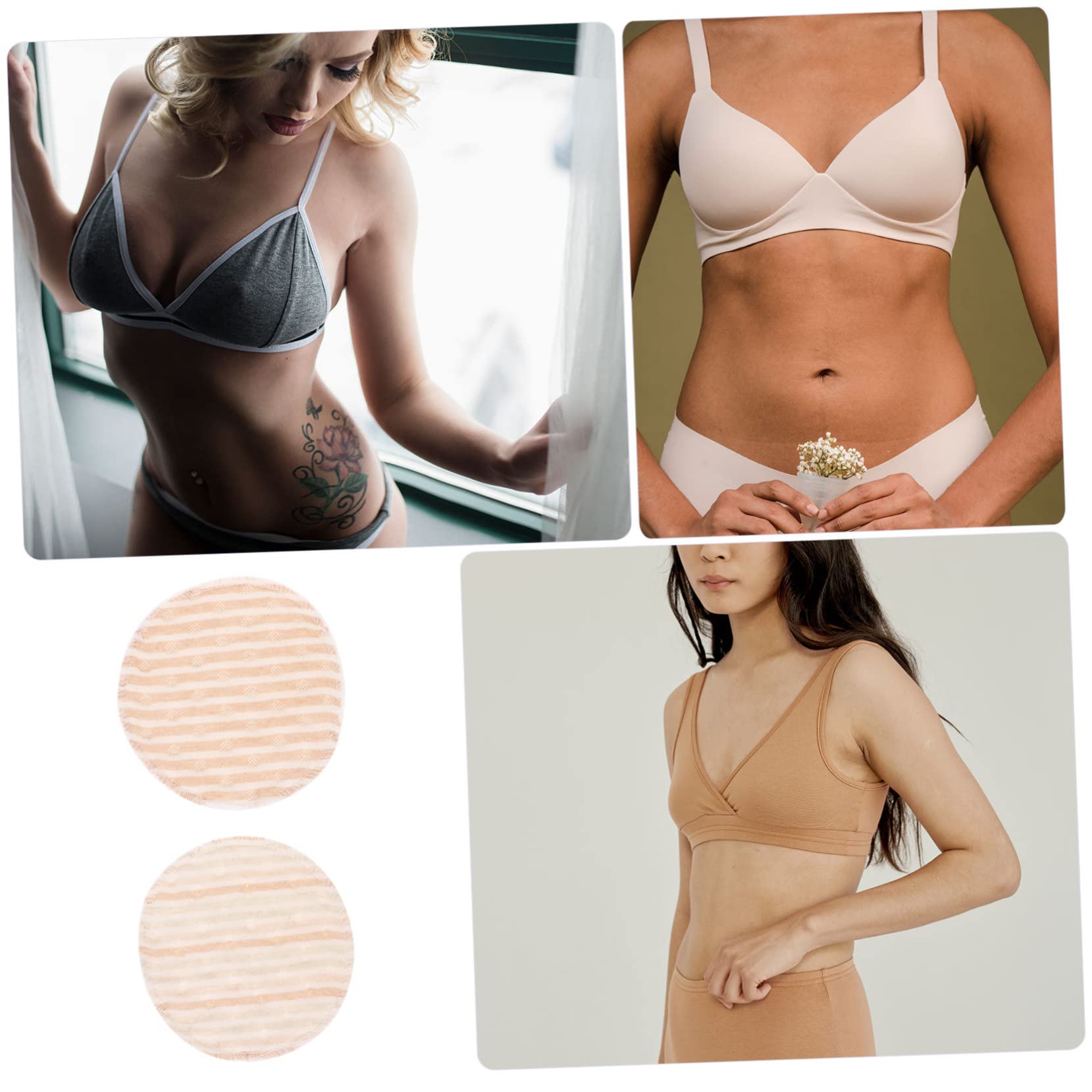 Sosoport Reusable Breast Pads 10 Pack Cotton Nursing Pads Professional Leakproof Soft Comfortable for Nipples