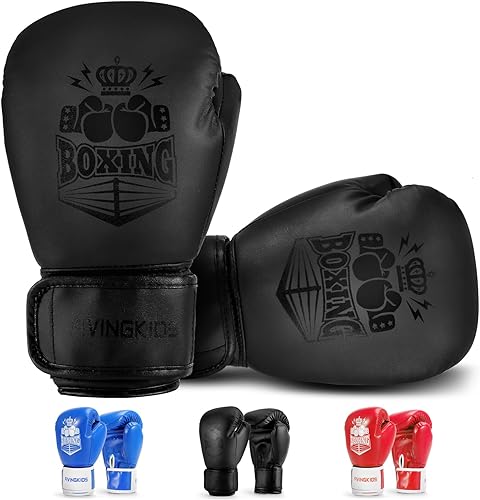 Guantes de boxeo para niños y niñas, guantes de entrenamiento de boxeo para jóvenes de 3 a 15 años, guantes de boxeo de boxeo para saco de boxeo,