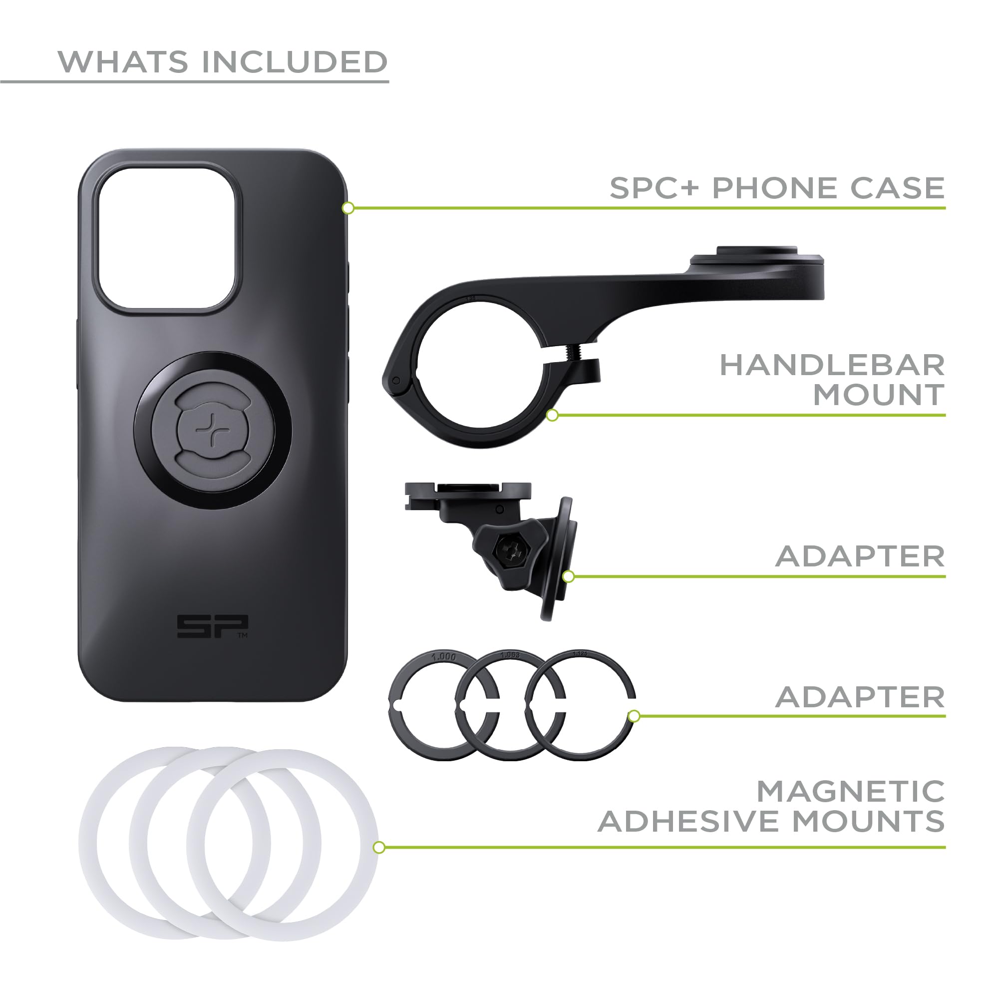 SP CONNECT Road Bike Bundle kompatibel mit iPhone 15 Pro Max |SPC+|Handyhalter für Road Bike| Fahrrad Handy Halterung Gadget
